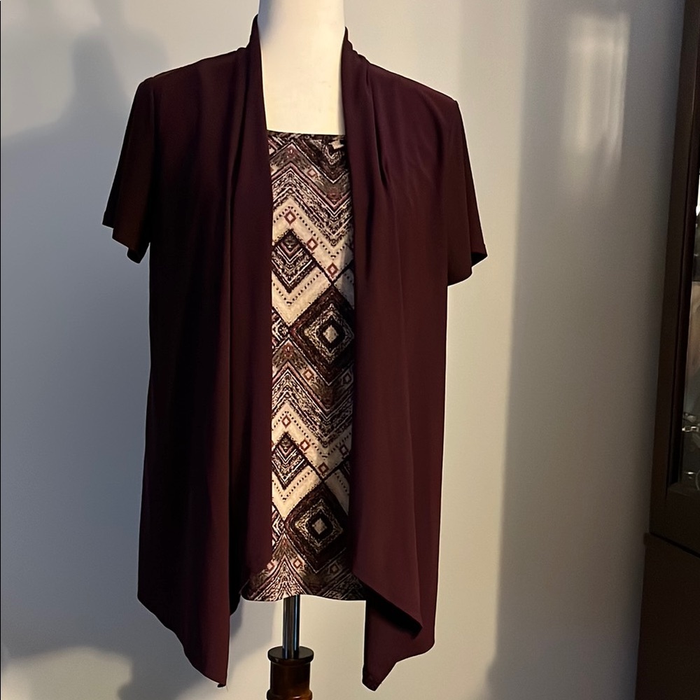 NAIF Deep Burgundy Cardigan